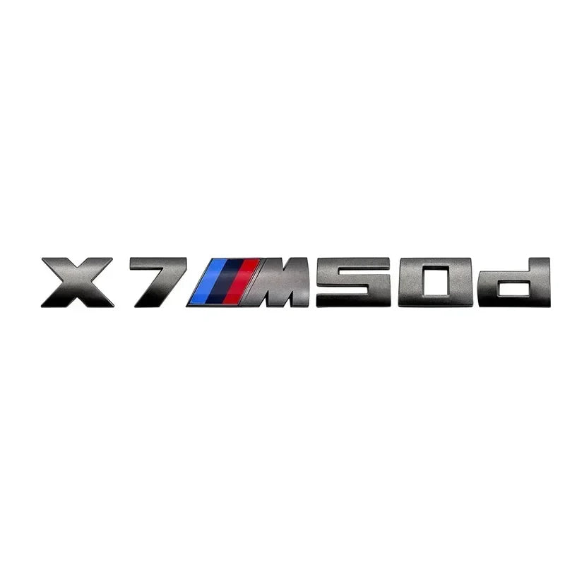 7.3cm for M logo new gray ABS letter sticker trunk badge For BMW X3 M40D 40I X4 M40D X5 M50D 50I X6 M50D 50I X7 M50D 50I
