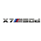 7.3cm for M logo new gray ABS letter sticker trunk badge For BMW X3 M40D 40I X4 M40D X5 M50D 50I X6 M50D 50I X7 M50D 50I