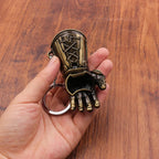 Movies The Avengers Thanos Infinity Gauntlet Bottle Opener Keychain Backpack Accessories Kids Keyrings Holder Pendant Gift