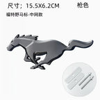 For Ford Mustang Car Sticker Car Front Grille Badge Emblem Rear Trunk Sticker  For Ford Mustang Focus Fiesta Kuga Edge Shelby GT