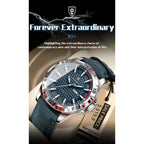 POEDAGAR Original Man Wristwatch Top Luxury Waterproof Luminous Date Week Watch For Men Quartz Sport Leather Men's Watches Reloj