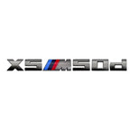 7.3cm for M logo new gray ABS letter sticker trunk badge For BMW X3 M40D 40I X4 M40D X5 M50D 50I X6 M50D 50I X7 M50D 50I