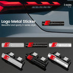 NEW Audi Sline Metal Logo Car Sticker Aluminum Emblem For Audi S Line Quattro A1 A3 A4 A5 A6 A7 A8 Q2 Q3 Q5 Q6 Q7 Q8 Accessories