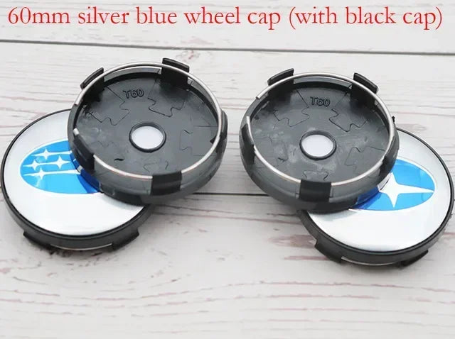 4PCS 60mm Car Wheel Center Covers Tire Hub Caps Emblem for Subaru XV WRC WRX BRZ FORESTER TRIBECA IMPREZA LEGACY OUTBACK STI