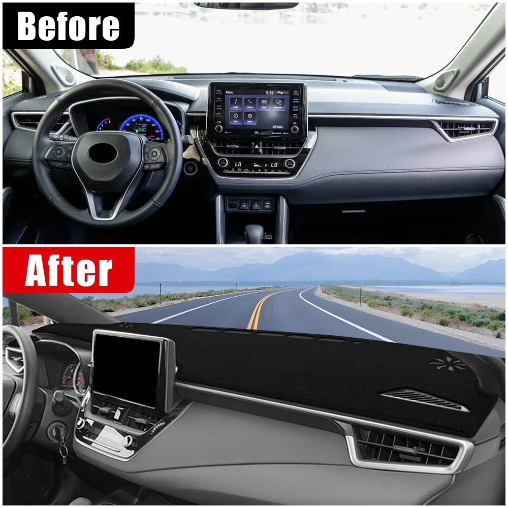 For Toyota Corolla Cross XG10 2021 2022 2023 2024 2025 Hybrid Car Dashboard Mat Sun Shade Non-Slip Pad Cover Carpet Accessories