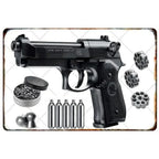Letreros Metálicos con Forma de Pistola, que Exudan un Toque Militar, Ideales como Decoración de Pared en Cuartos de Hombre, Hogares, Cafeterías, Jardines, Clubes y Bares.