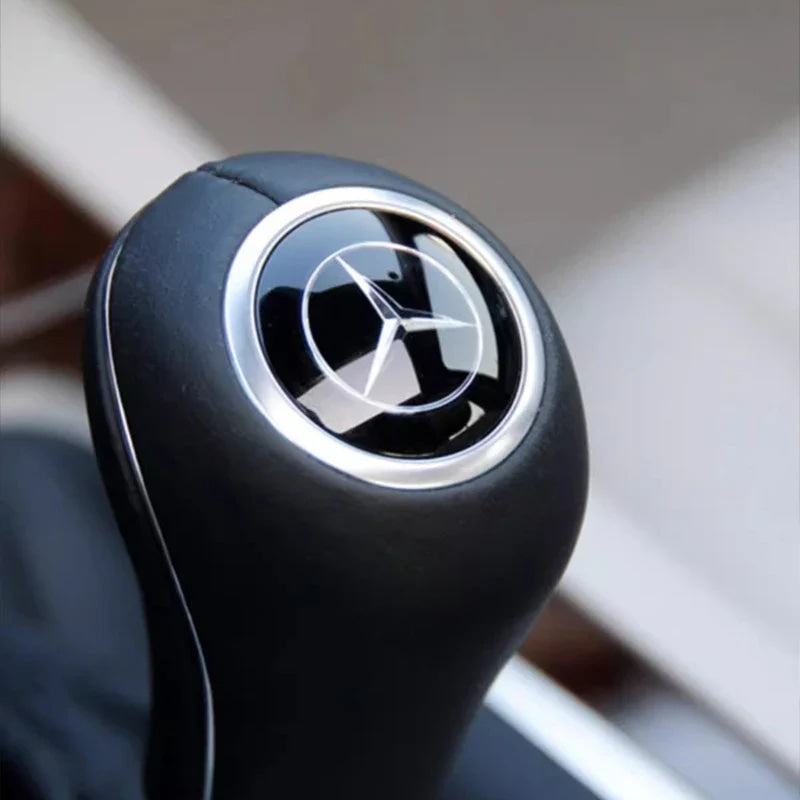 1Pcs Car Gear Shifter Head Knob Badge Sticker Emblem Decal Decor Hubcap For Mercedes Benz AMG W204 W205 W203 W211 W212 W213 W210