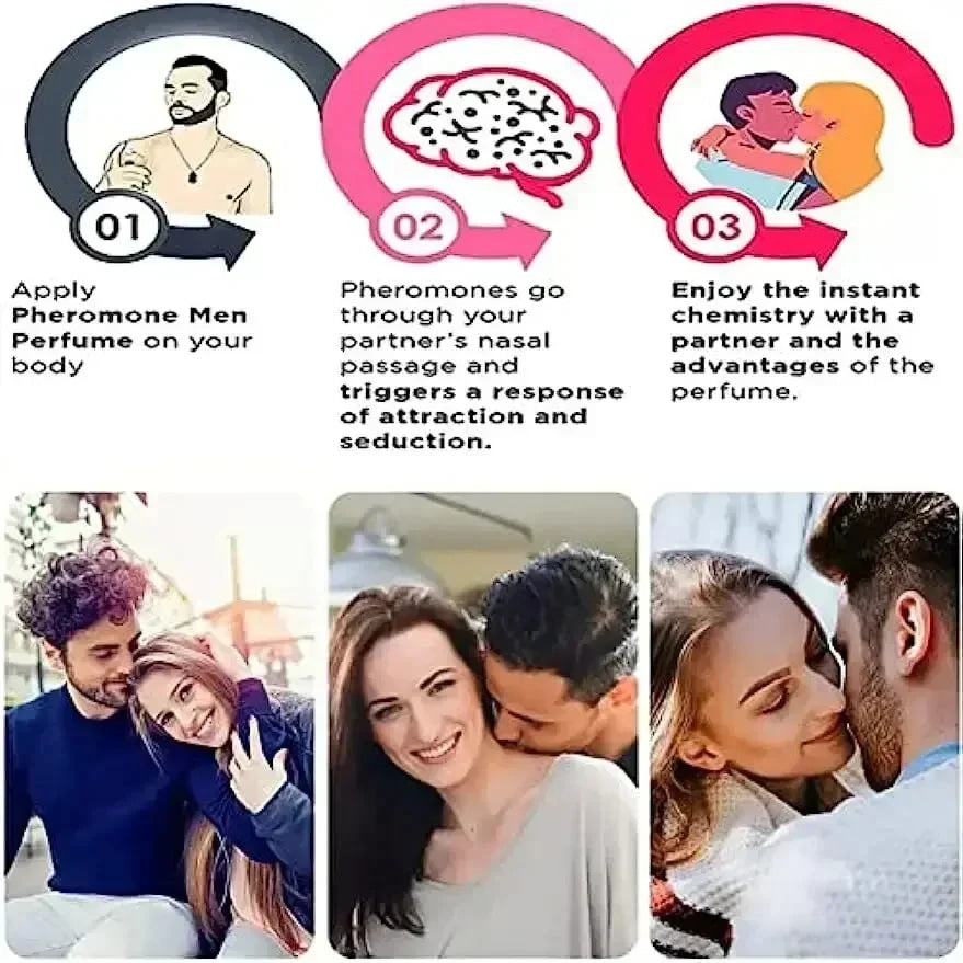 Perfume de feromonas fuerte para hombres, atrae las mujeres y aumentar la confianza, colonia de feromonas Sexy de larga duración para citas, noches, negocios