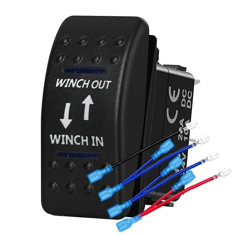 12v/24v Blue Led Light 5 Pin On Off SPST Rocker Switch 7 Pin On Off On ARB Carling Style Car Boat Waterproof Push Switch
