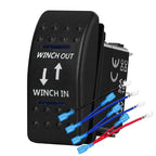 12v/24v Blue Led Light 5 Pin On Off SPST Rocker Switch 7 Pin On Off On ARB Carling Style Car Boat Waterproof Push Switch