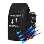 12v/24v Blue Led Light 5 Pin On Off SPST Rocker Switch 7 Pin On Off On ARB Carling Style Car Boat Waterproof Push Switch