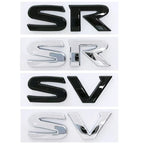 1pcs 3D SV SR ABS Car Rear Letter logo sticker Rear Bumper tail door trunk sticker car rear Emblem sticker styling Accessories
