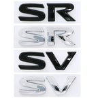 1pcs 3D SV SR ABS Car Rear Letter logo sticker Rear Bumper tail door trunk sticker car rear Emblem sticker styling Accessories