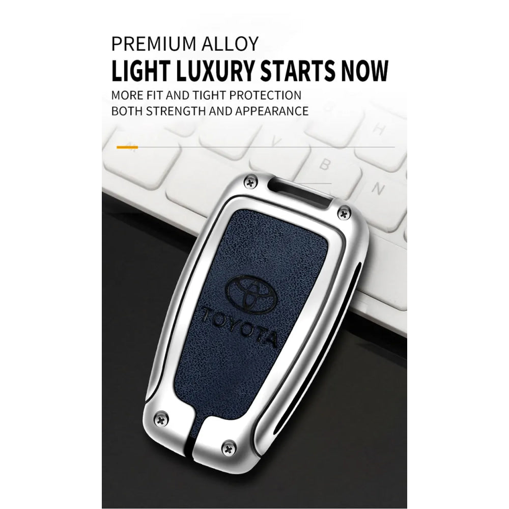Car Key Case Bag Cover Shell For Toyota CHR Prado 2017 2018 Prius Camry Corolla RAV4 2017 2018 2019 2020 Protector Accessories