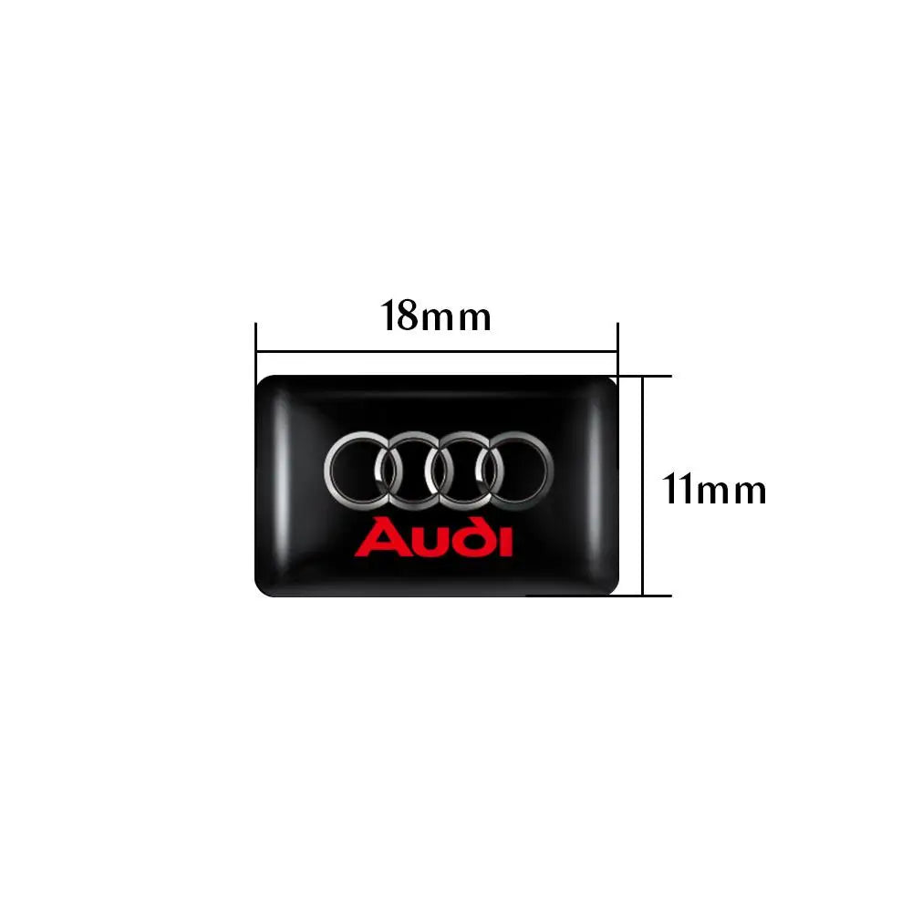 10pcs 3D Epoxy Drop Glue Car Emblem Stickers Badge Decal For Audi RS Sline A3 A4 B8 8P B9 B6 A5 B7 A1 Q3 Q7 Q8 Auto Accessories