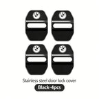 4Pcs Zinc Alloy  Car Door Lock Buckle Protection Cover Anti-Collision Shock Absorbing Cushion Stickers For BMW G80 G06 G07 G42 G
