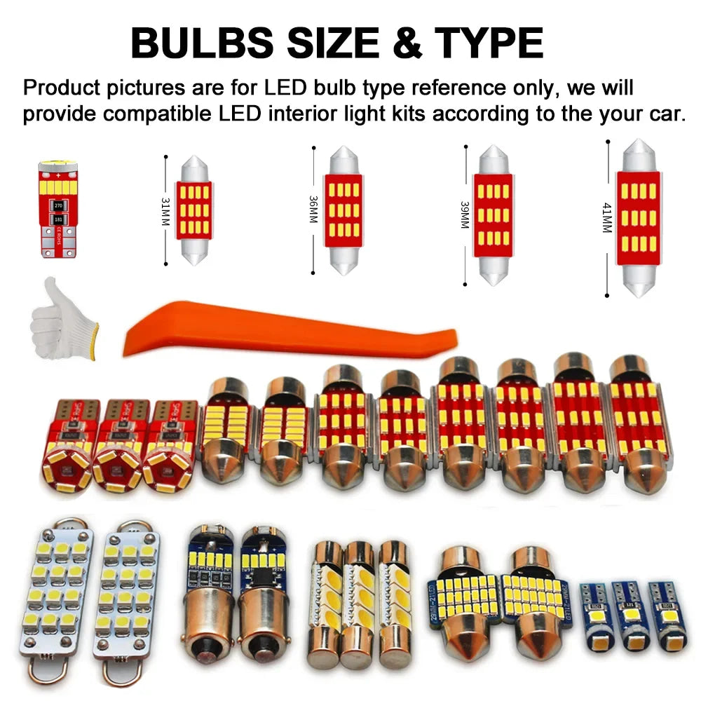 LED Bulbs Indoor Light Kit For Porsche Panamera Cayenne Macan Boxster Cayman 986 987 911 964 993 996 997 Carrera Turbo 4 S 4S