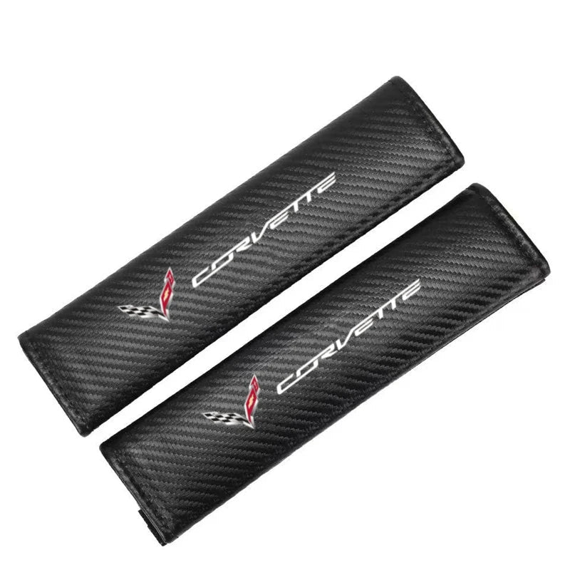 Car Seatbelt Shoulder Pad Cover Carbon Fiber Seat Belt Protector for Corvette C1 C2 C3 C4 C5 C5 C6 C7 C6-R C8
