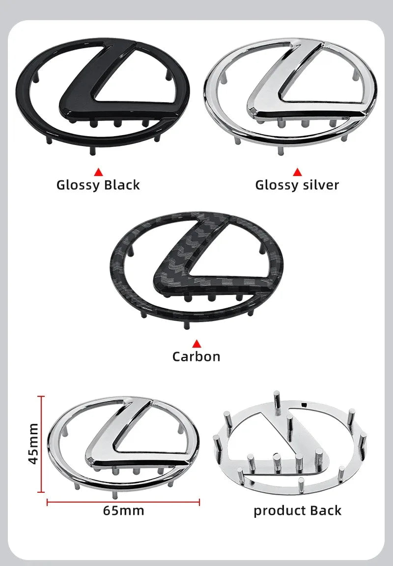 ABS Steering Wheel Center Emblem Sticker for Lexus RX NX ES IS GX LX UX CT GS F Sport RX300 RX350 GX460 etc Logo Badge Decal