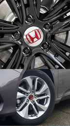 4pcs 56mm 60mm 65mm Car Wheel Center Covers Badge Sticker Stickers For Honda Civic XR-V HR-V Accord Odyssey CRV Insight Fit