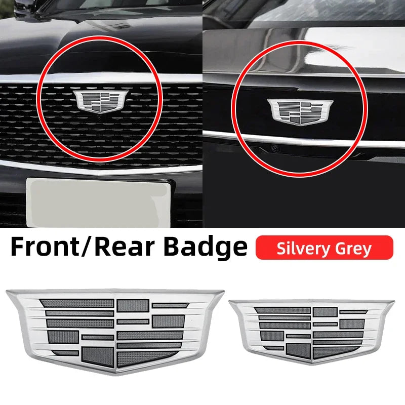 1pcs 3D ABS Car Front Grille Center Emblem Badge Rear Trunk Sticker Accessories For Cadillac CT4 CT5 CT6 XT4 XT5 XT6 XTS ATS