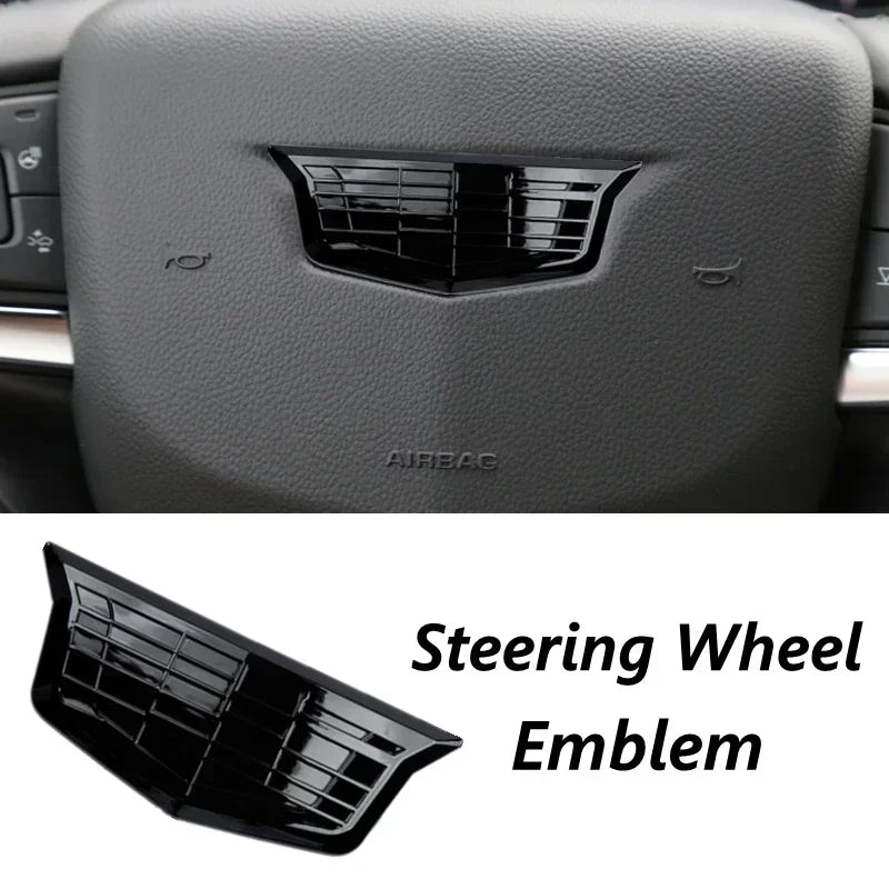 Front Rear Emblem Steering Wheel Sticker Side Badge Logo Refit Replacement Accessories for Cadillac CT4 CT5 CT6 XT4 XT5 XT6