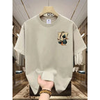 The latest 100% classic printed loose-fitting short-sleeved shirt is a high-quality top suitable for both men and women.