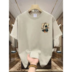 The latest 100% classic printed loose-fitting short-sleeved shirt is a high-quality top suitable for both men and women.