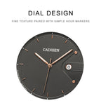 CADISEN Swiss Ronda 715 Quartz Watch Mans 7MM Ultra-thin Dial Sapphire Luminous Stainless Steel Milano Mesh Strap Watches Men
