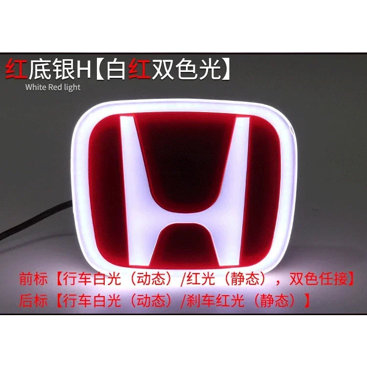 For Honda Accord Civic Odyssey CRV Inspire Amaze Vezel PMMA LED Car Emblem Sticker Front Rear Trunk Light Badge Accessories