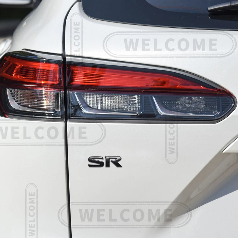 3D Metal SR Logo Car Letter Emblem Badge Sticker Trunk Decals For Nissan Altima Kicks Sentra Maxima X-Trail Styling Accessories