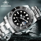 ADDIESDIVE Men's Classic Watch with Ceramic Bezel 200m Water Resistant Casual Quartz Watch BGW9 Blue Luminous Gift Watch MY-H3-2