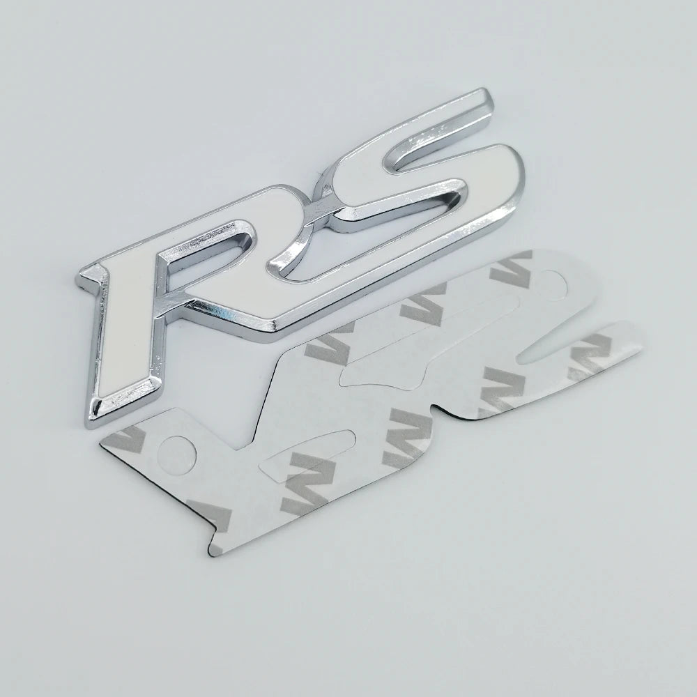 3D Metal Logo RS Emblem Letters Car Front Grille Badge Rear Trunk Sticker For Honda Civic City Fit Shuttle Jazz Car Acceessories