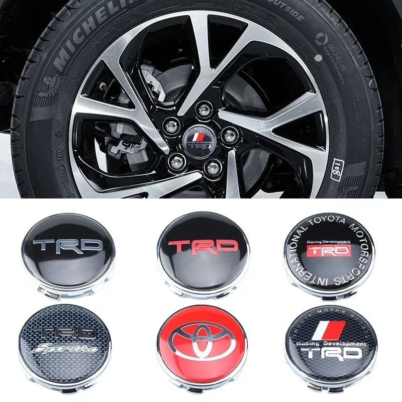 4pcs 60mm Car Tyre Wheel Center Hub Cap Badge For Toyota C-hr Prado Rav4 Yaris Hilux Prius Avensis Corolla Camry Accessories