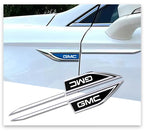 2pcs Car Blade Shape Side Fender Logo Badge Emblem Sticker For GMC Terrain Sierra ornament 1500 Yukon Acadia Savana