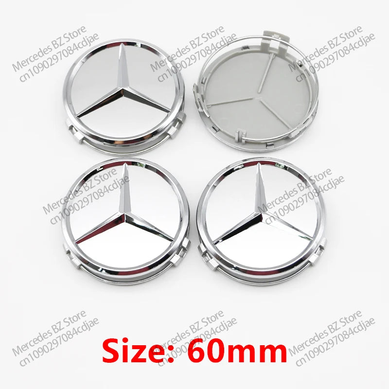 4pcs 56mm 75mm Car Wheel Center Hub Caps Cover Auto Accessories Mercedes Benz Amg C180 C200 C260 W108 W124 W126 W140 W168 W176