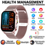 2026 New Model Uric Acid & Lipid Health Analysis Smart Watch Men ECG+PPG Bluetooth Call 2.01-inch Flashlight Smartwatch Women