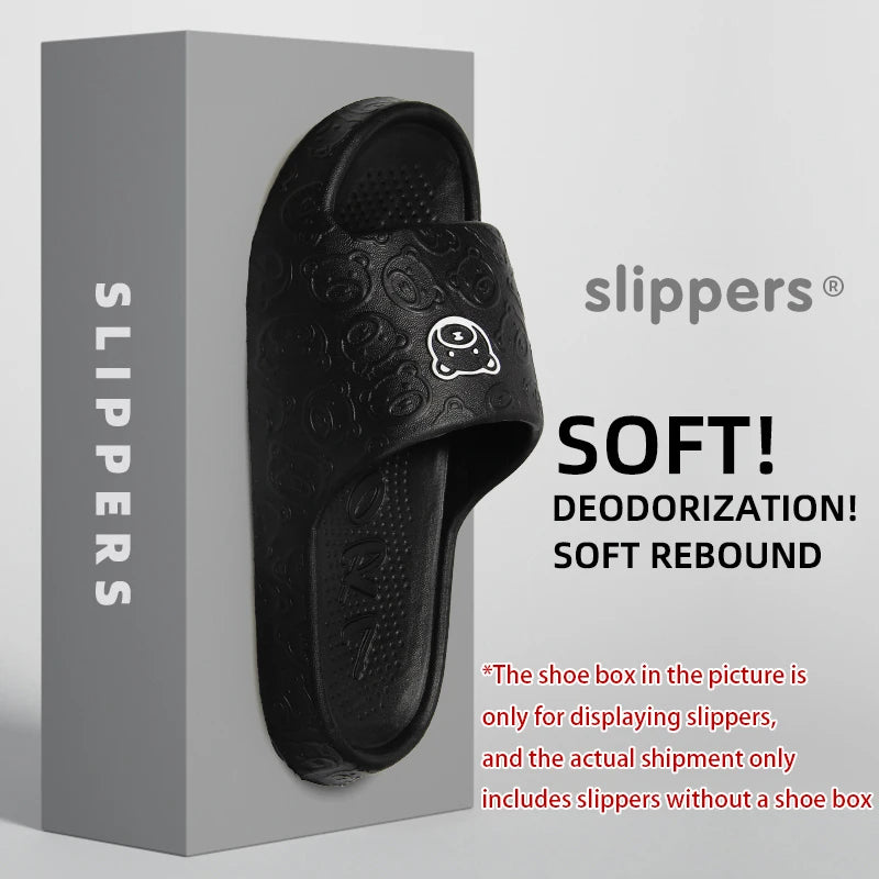 Zapatillas de EVA para uso doméstico de verano para mujer, bonitos zapatos sin cordones cómodos para interiores con diseño de dibujos animados