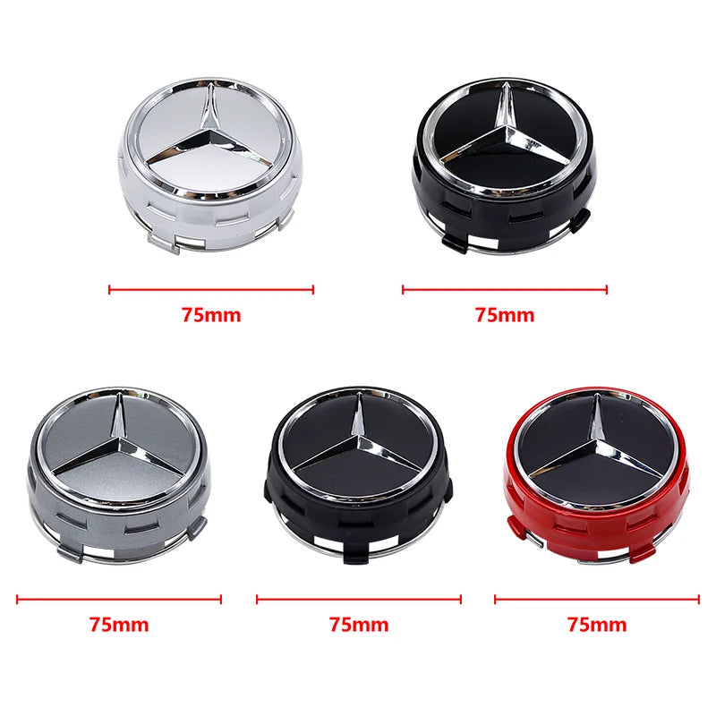 Car Wheel Center Hub Caps 75mm ABS Replacement For Mercedes AMG G Class G63 G500 Modified Styling Accessories Part A0004000900