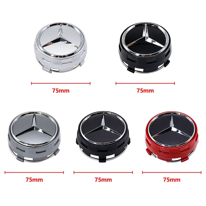 Car Wheel Center Hub Caps 75mm ABS Replacement For Mercedes AMG G Class G63 G500 Modified Styling Accessories Part A0004000900