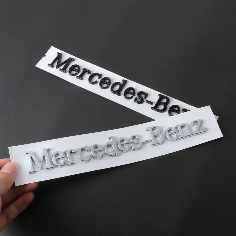 1pcs 3D ABS Car Badge Rear Trunk Body Sticker Emblem Decoration For Mercedes Benz AMG W108 W124 W126 W140 W205 W201