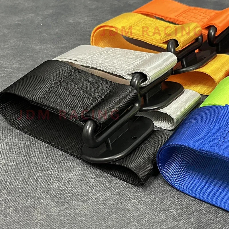 High Strength Car Color Pendant Tow Strap Belt Tow Rope Sticker Ribbon Car Decorations Sticker Trailer Ropes Bumper Towing Strap