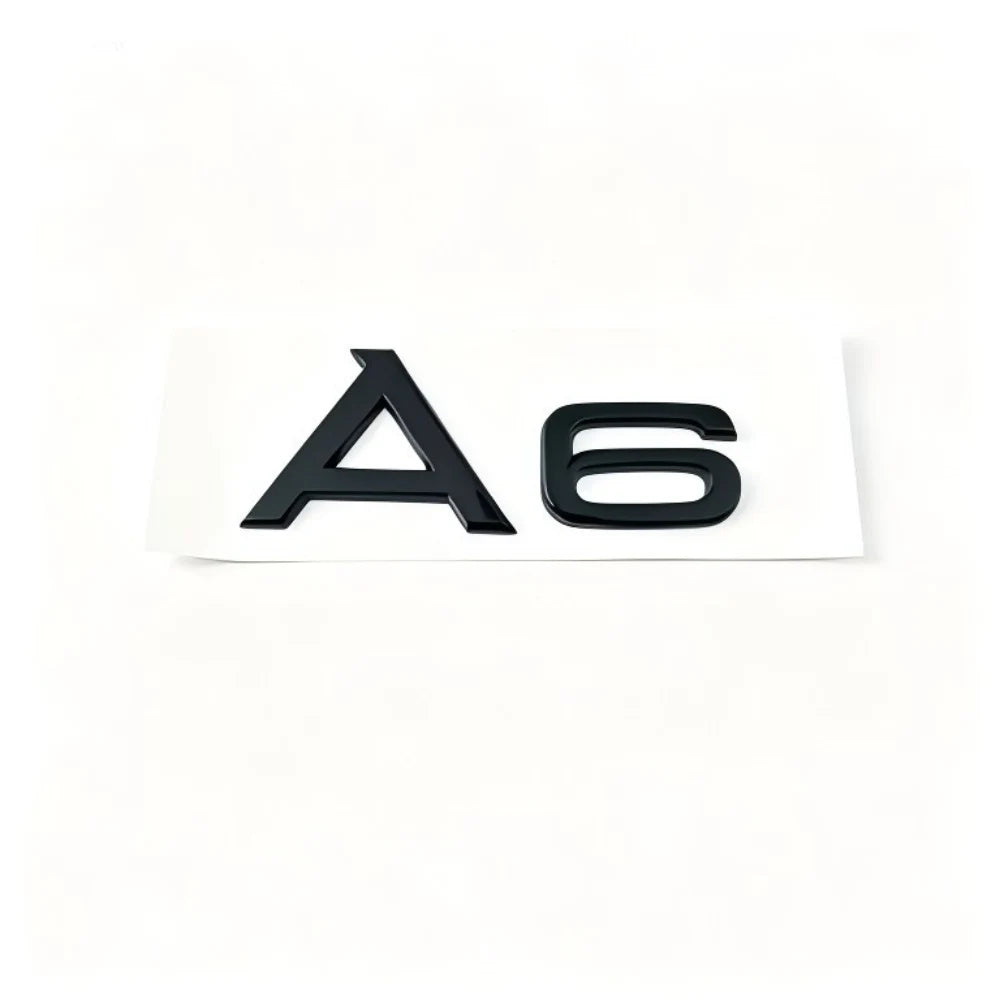 ABS 4Ring Logo For AUDI Quattro A6 2012-2017 Car Hood Front Grill Rear Trunk Emblem Gloss Black Sticker Sline Accessories