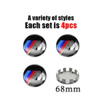 4Pc 68mm 56mm Car Rim Cover Wheel Hub Center Caps Badge Emblem Accessories For BMW E90 E60 F18 E46 F30 F20 M2 M5 M3 E87 M4 X3 X5