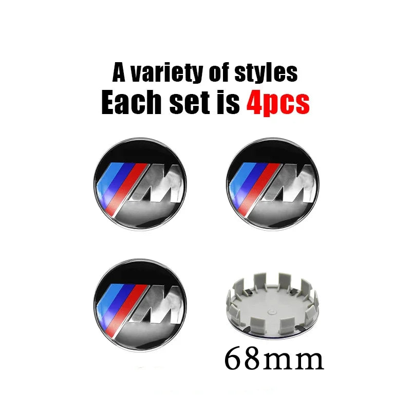 4Pc 68mm 56mm Car Rim Cover Wheel Hub Center Caps Badge Emblem Accessories For BMW E90 E60 F18 E46 F30 F20 M2 M5 M3 E87 M4 X3 X5