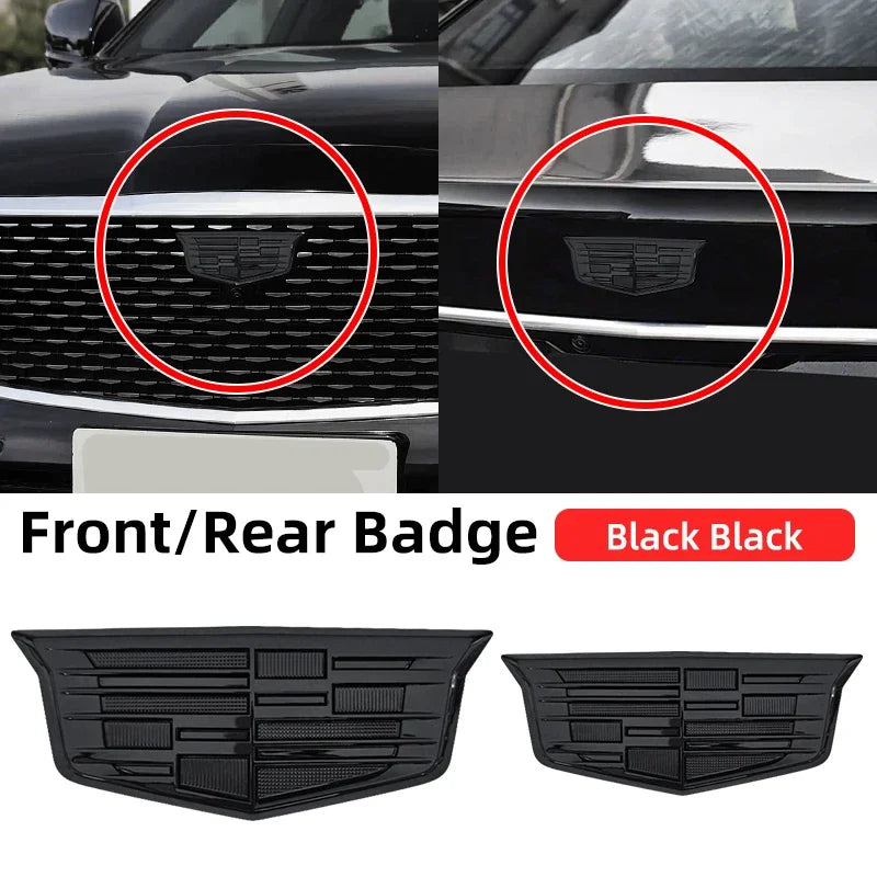 1pcs 3D ABS Car Front Grille Center Emblem Badge Rear Trunk Sticker Accessories For Cadillac CT4 CT5 CT6 XT4 XT5 XT6 XTS ATS