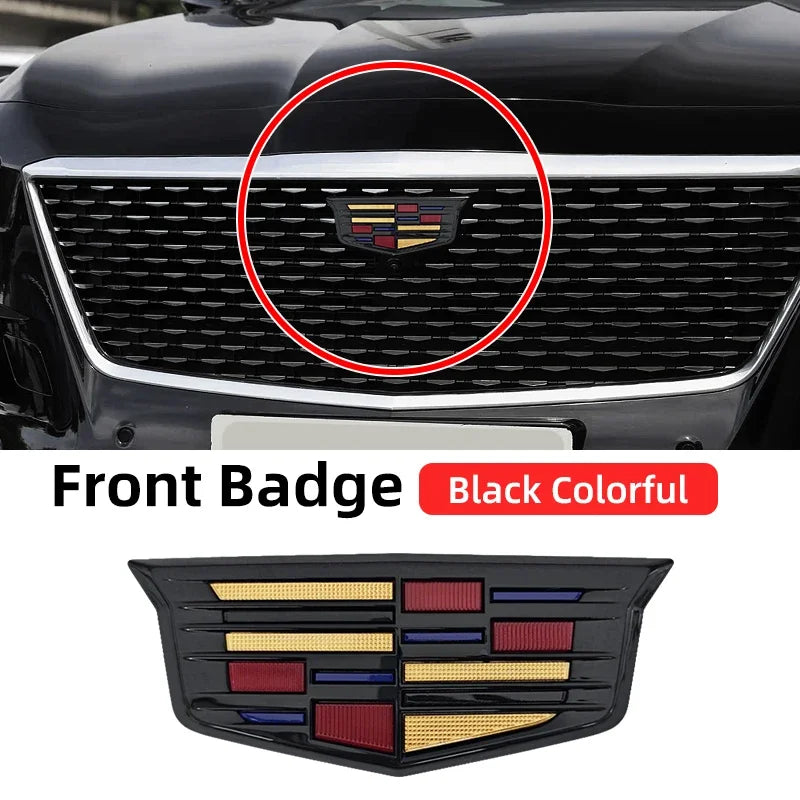 1pcs 3D ABS Car Front Grille Center Emblem Badge Rear Trunk Sticker Accessories For Cadillac CT4 CT5 CT6 XT4 XT5 XT6 XTS ATS