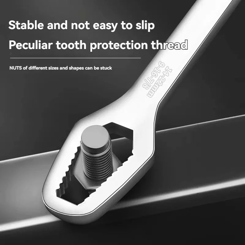 Llave Torx Universal de 3-17mm, tablero de llave de gafas ajustable autoajustable, llave Torx de doble cabezal, herramientas manuales para fábrica