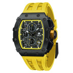 TSAR BOMBA Watch for Men Luxury Brand Tonneau Design Waterproof Clock Stainless Steel Wristwatch Fashion Rectangle Mens Watch