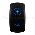 12V 20A Blue Led Car Boat Laser Rocker Switch ON OFF, (ON) OFF, ON OFF ON, (ON) OFF ON, (ON) OFF (ON) Waterproof